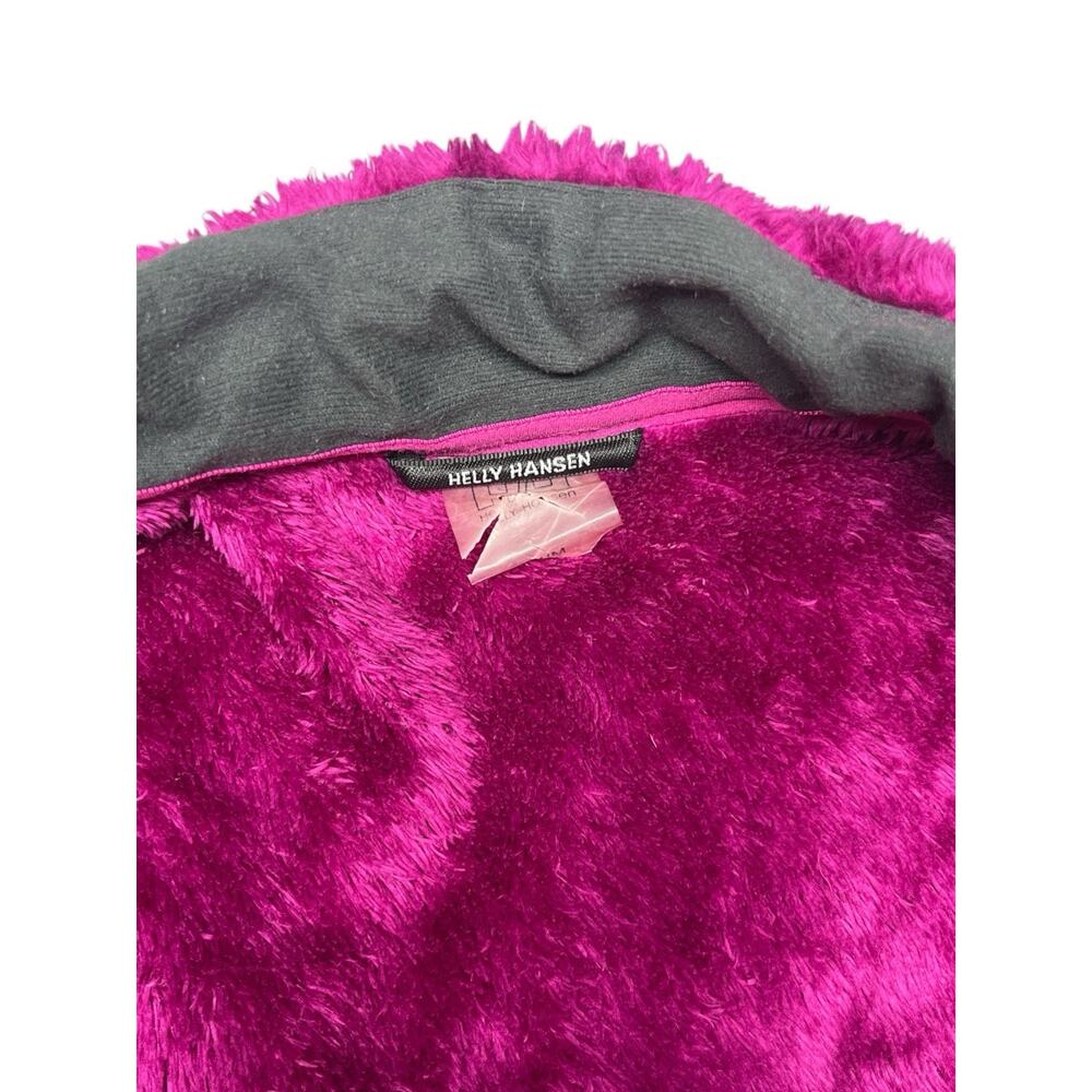 Helly Hansen Magenta Plush Fleece Jacket Women’s Full Zip Warm Outdoor Fits S/M - Picture 4 of 10